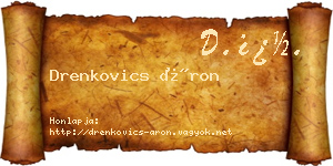 Drenkovics Áron névjegykártya